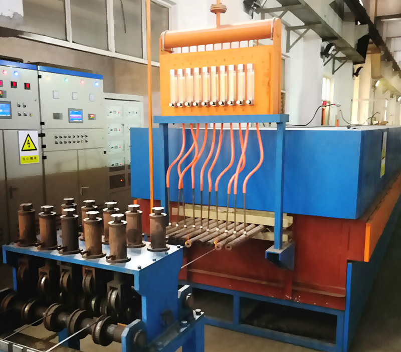 Steel wire oil quenching continuous line